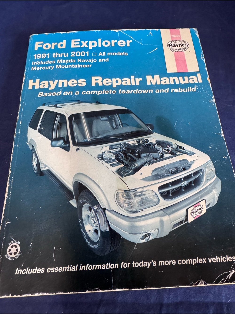 Haynes Repair Manual Ford Explorer Mercury Mountaineer Mazda Navajo #36024